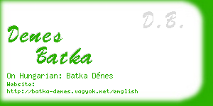 denes batka business card